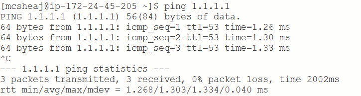 ping 1.1.1.1